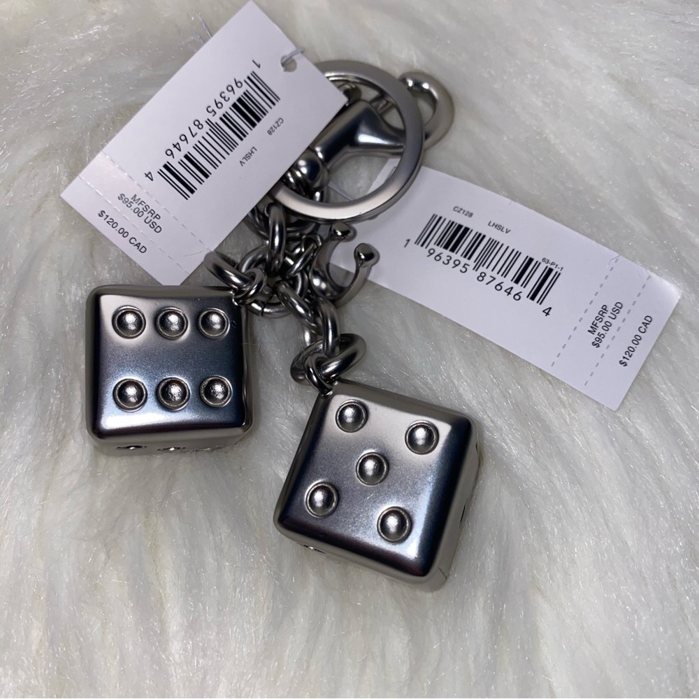 Coach dice keychain New with tags